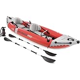 INTEX Excursion Pro K2 Inflatable Kayak 2-Person Set with Paddles &amp; Pump | 68309EP - Portable Sit-on Tandem Kayak with Removable Skegs and Two Dry Bags for Gear, 12ft 9in x 3ft