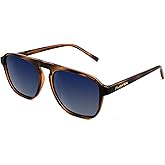 FUOFEN Polarized Modern Aviator One-Bridge Square Mens Stylish Sunglasses Driving Fishing UV Protection Shades
