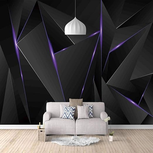 3d Murals Schwarzes Geometrisches Muster Mauer Fresco Foto Fernseher Sofa Hintergrund Seide Wandmalerei Kunst Tapeten Fur Wohnzimmer Schlafzimmer Einrichtung 200cm W X150cm H 4 Stripes Amazon De Baumarkt
