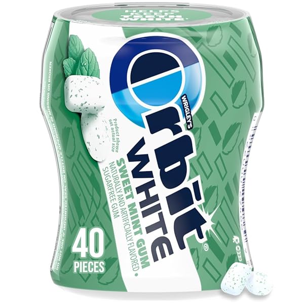 ORBIT WHITE SWEET MINT SUGAR FREE CHEWING GUM,...