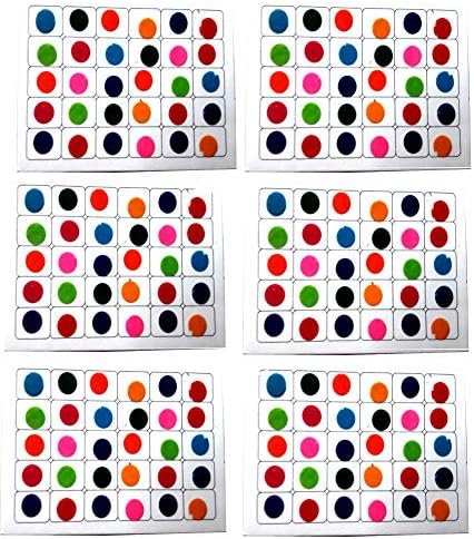 Glamyou Multicolor Round Bindi Stickers Set of 6, Indian Cultural Style, Vinyl Material, Minimalist Design, Reusable, Indoor Use, Polka Dots Pattern, Wall, Glass, Metal Surface Recommendation