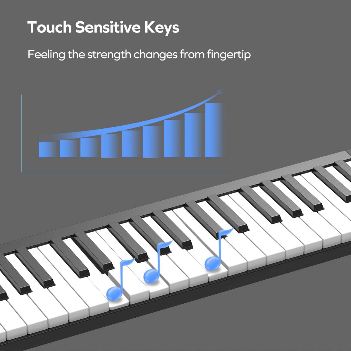 88Key Foldable Keyboard Piano, Veetop Beginner Digital Piano with