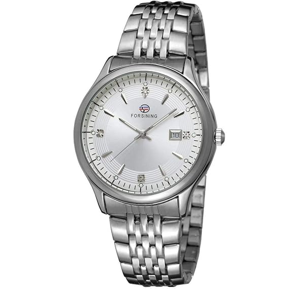 HWCOO Mechanische Uhren Forsining Quartz Stahl Gürtel Uhr männliche Uhr Weibliche Uhr Nicht Mechanische Uhr