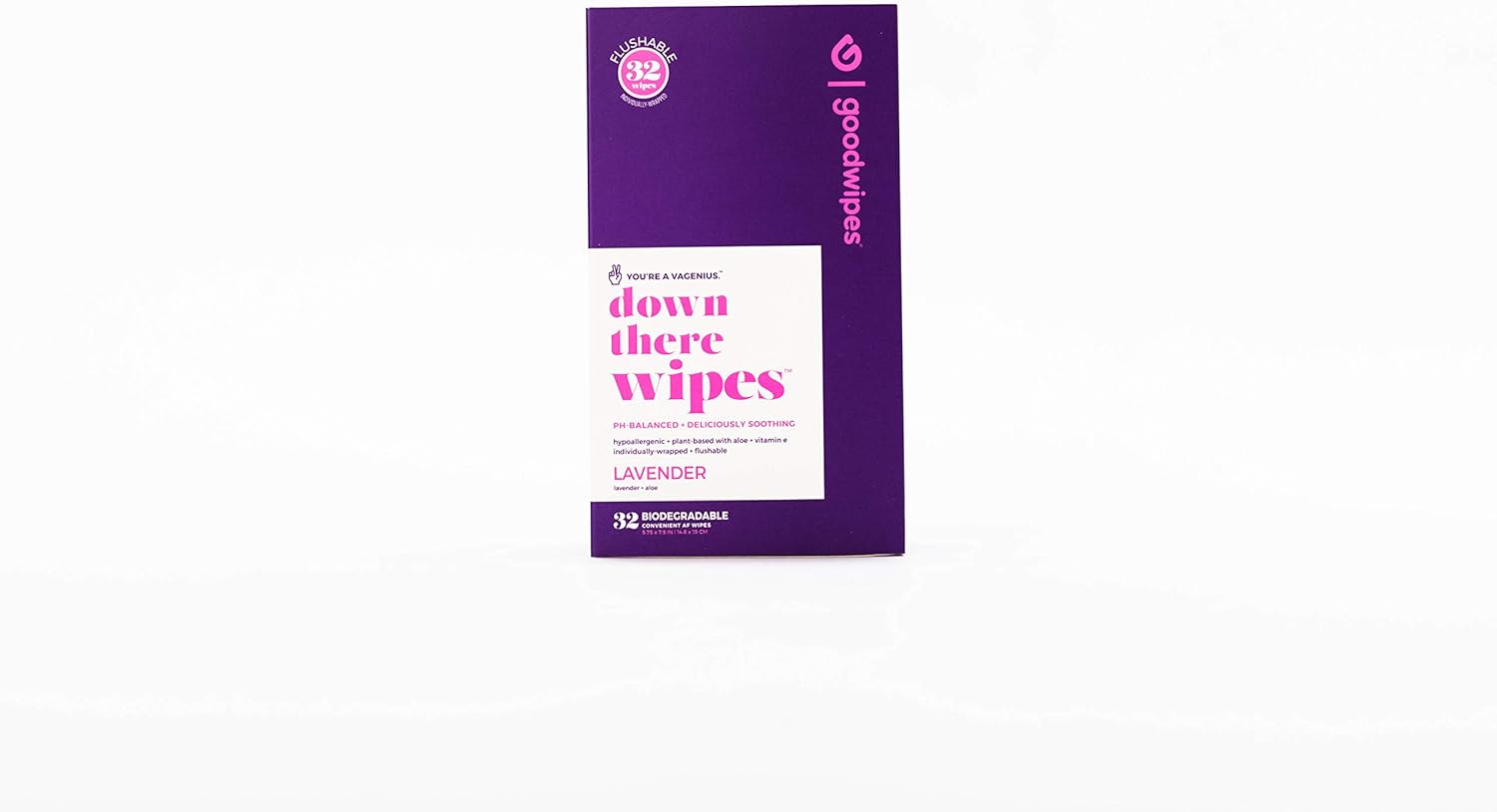 Goodwipes Wet Wipes, Lavender Scent, Flushable, PH Balanced and Hypoallergenic (32 Individual Count): Health & Personal Care