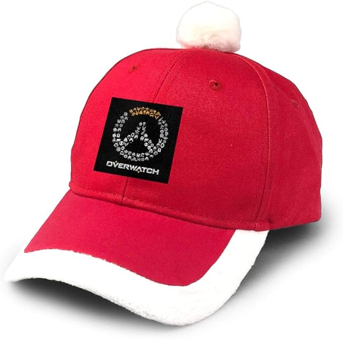 AHISHNF Ov-erwatch Gorra de béisbol de Papá Noel roja con Logo de