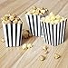 Famoby 36 pcs Black,White Chevron Stripe Polka Dot Paper Popcorn Boxes