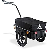 Aosom Double Wheel Internal Frame Enclosed Bicycle Cargo Trailer - Black