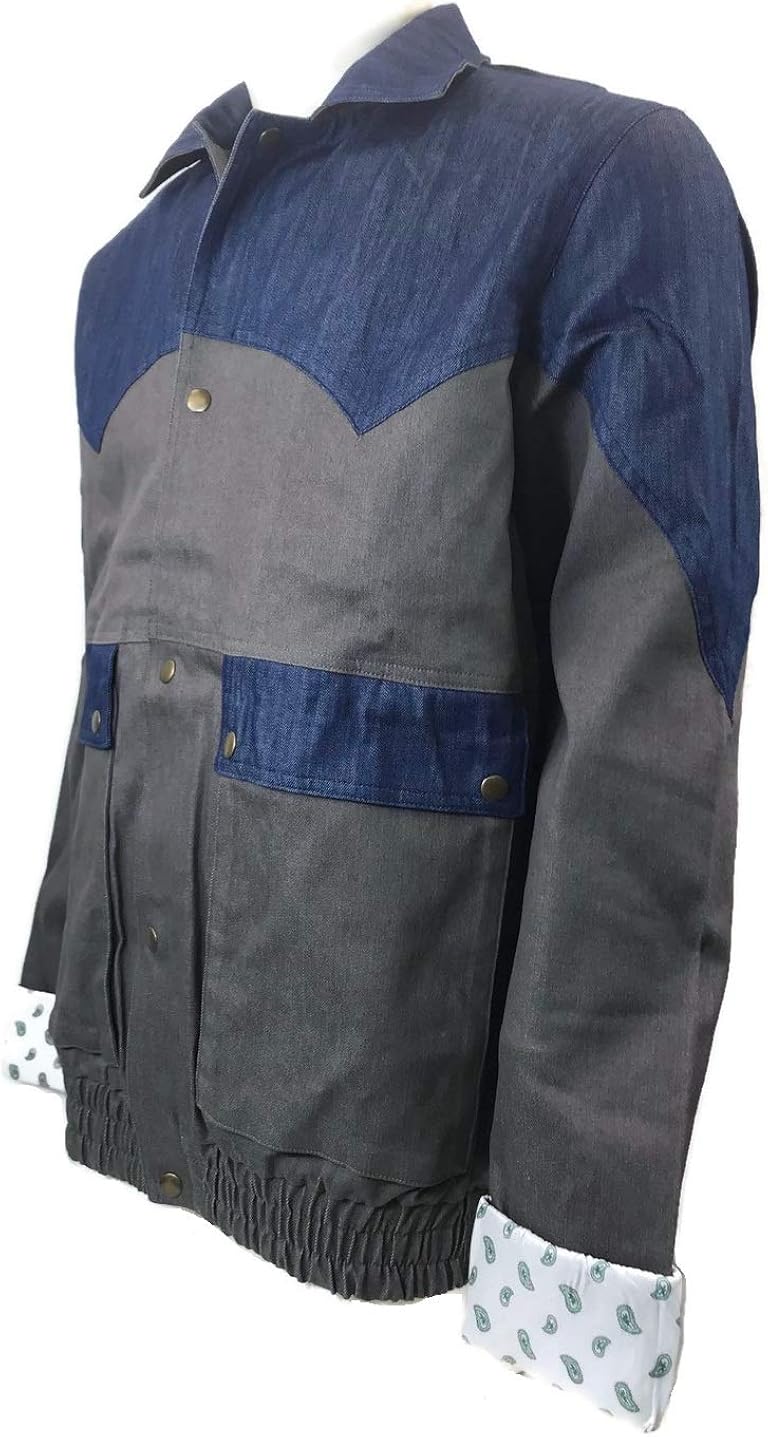 Amazon Co Jp Marty Mcfly デニムジャケット バック トゥ ザ フューチャー 1985 ハロウィンコスチューム Us サイズ X Large カラー ブルー 服 ファッション小物