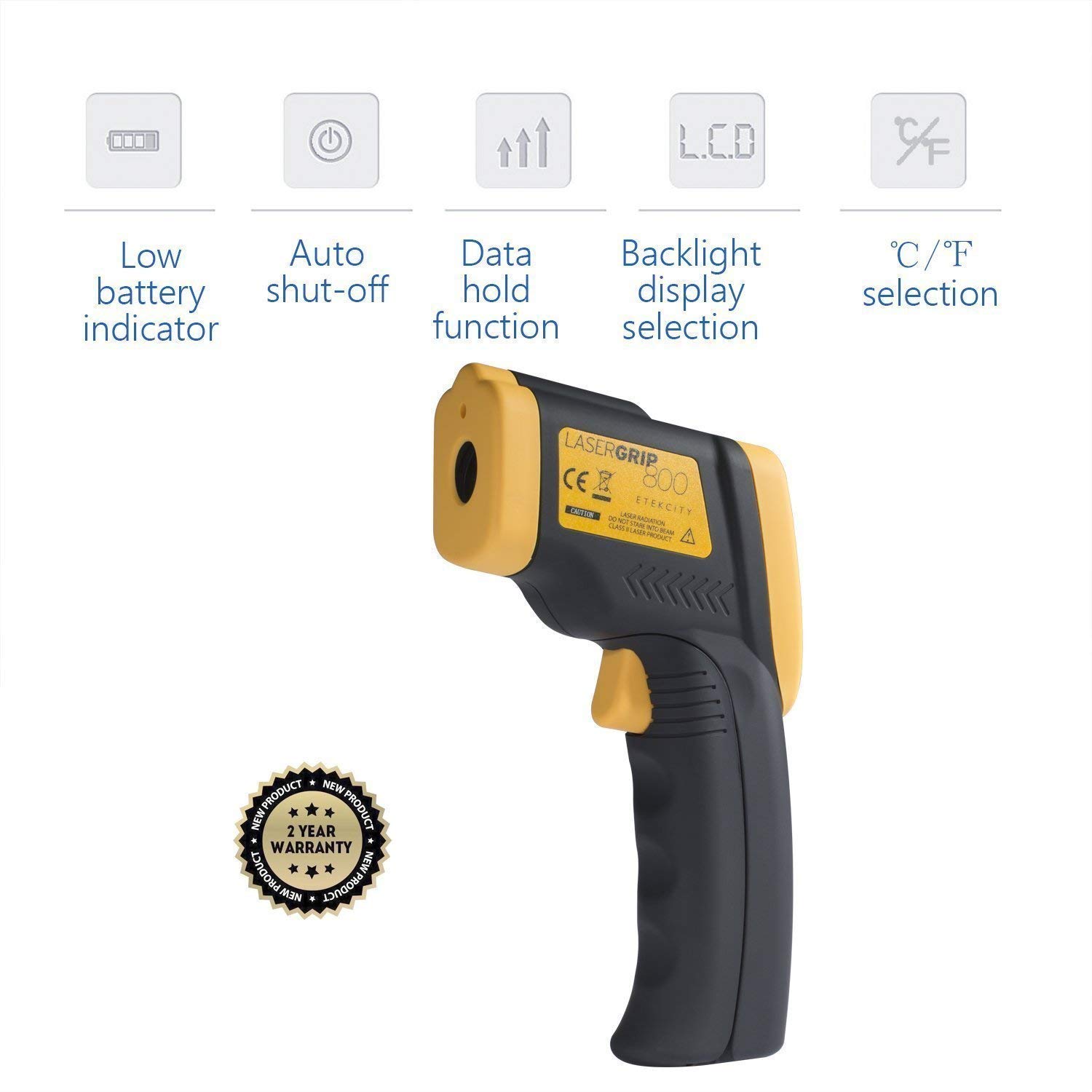 Etekcity Lasergrip 800 Noncontact Digital Laser IR Infrared