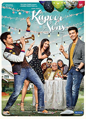 Kapoor & Sons (2016) Single Disc Dvd, All Region, Hindi Movie With English Subtitles