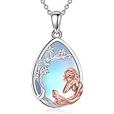 YONFQE Book Lover Necklace S925 Sterling Silver Reading Pendant Read Jewelry Gifts for Men Women