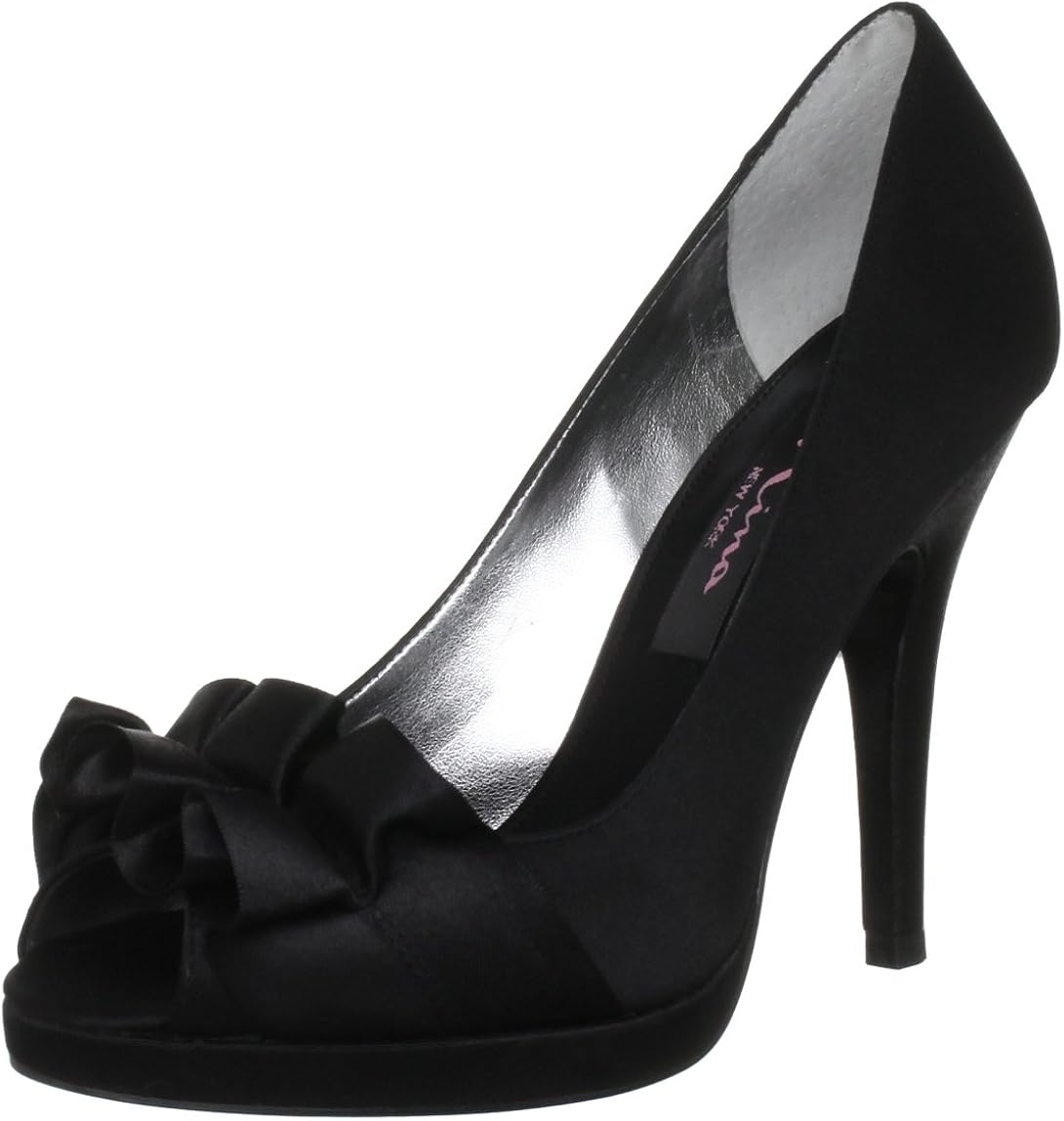 Clarks Womens Teresa Step Pump, Black Leather, 8 Wide US For Sale | Las