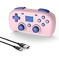 DYONDER Wireless Controller for PS4,Mini Style PS4 Gamepad Compatible with PS4/Pro/Slim,PC Game Remote for Window10/8/7,Gaming Controller with Dual Vibration/6-Axis Sensor/Audio Function(PINK)