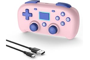 DYONDER Wireless Controller for PS4,Mini Style PS4 Gamepad Compatible with PS4/Pro/Slim,PC Game Remote for Window10/8/7,Gaming Controller with Dual Vibration/6-Axis Sensor/Audio Function(PINK)
