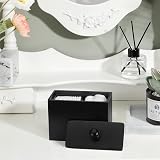 Luxspire Cotton Bud Holder Resin Two Compartments Matte Black view 7