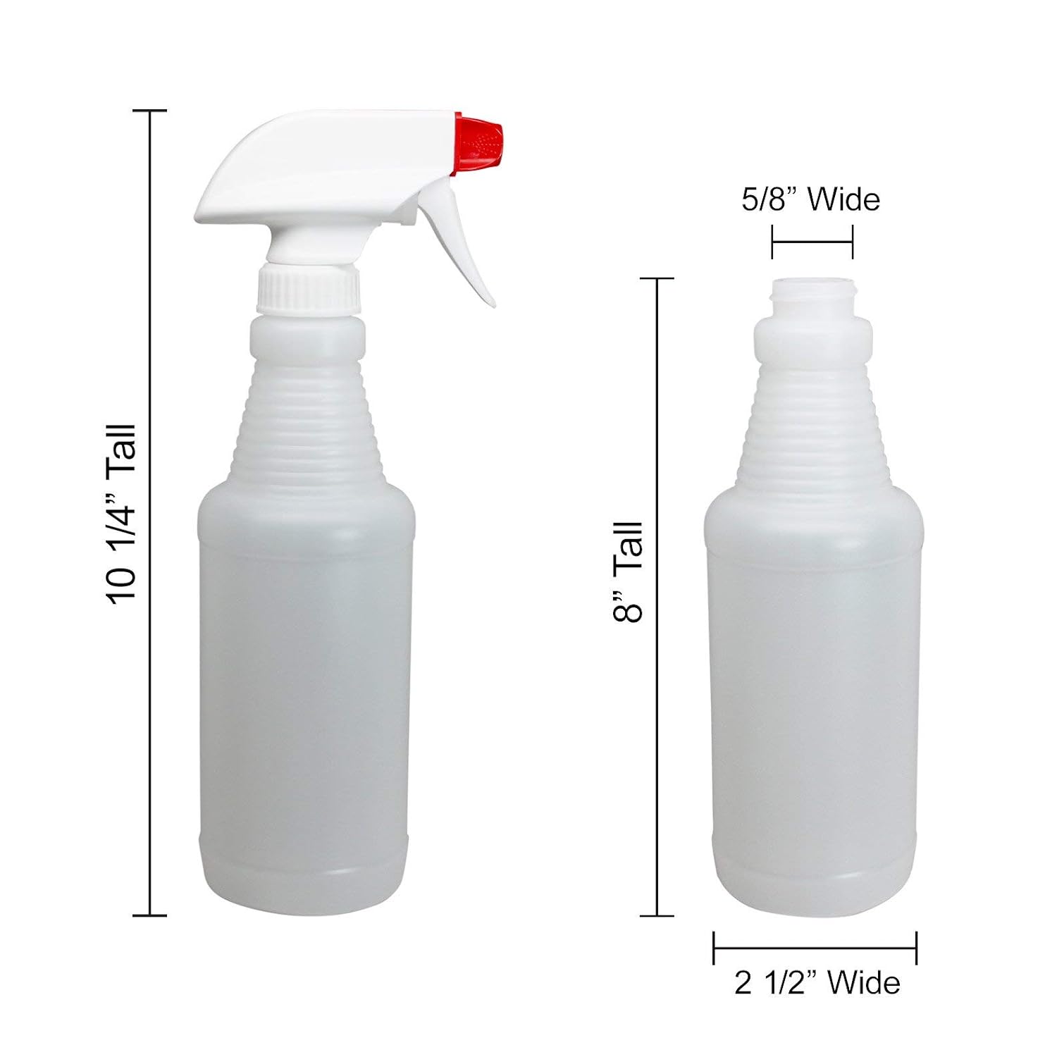 Pinnacle Mercantile Plastic Spray Bottles Leak Proof Technology Empty 16 oz Value Pack of 4 Made in USA: Industrial & Scientific