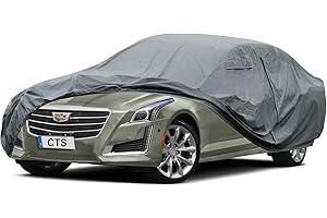 GUNHYI Premium Car Cover Custom Fit Cadillac CTS/CTS-V (2003-2019), 16 Layers Heavy Duty Car Cover Waterproof All Weather with Zipper Door for Sun Rain Snow Dust Uv Protection