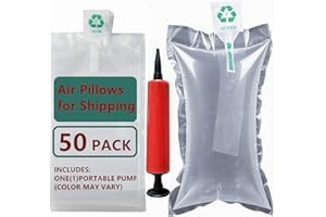 GOLDHIK Air Bags for Packing with Pump Filler Packing Materials Alternative to Packing Peanuts, Purse Stuffers for Shape (air bag-50)