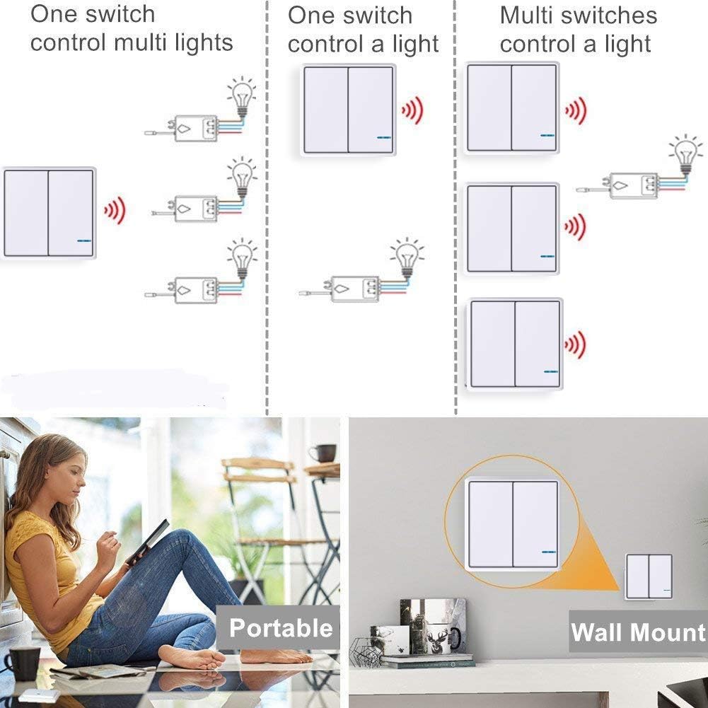 Amazon Com Greencycle Interruptor De Pared Inalambrico