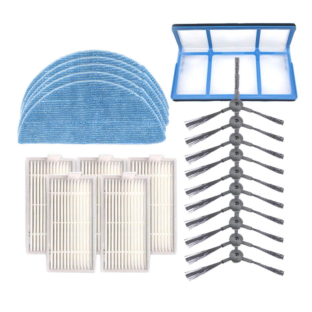 Zcuhen Vacuum Cleaner attachments,Health and Environmental Protection Durable Various Cleaning Accessories Mop Side Brush Filter Element for Llife V5SPRO V50 V5S Sweeper