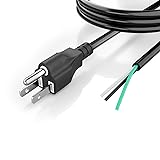 6 FT 14 AWG 3 Prong Replacement Power Cord, 15 Amp