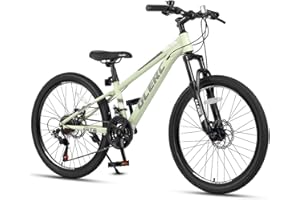 Glerc 20 24 Inch Kids Bike, Kids Mountain Bike for Boys and Girls Ages 6-14, 21-Speed Skyline Bicycle with Front Suspension a