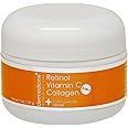 Vitamin C + Retinol + Collagen | Super Charged Anti-Aging Cream for Face | Pharmaceutical Grade Quality | Helps Smooth & Plump Fine Lines & Wrinkles & Brightens for Younger Skin (1 oz)