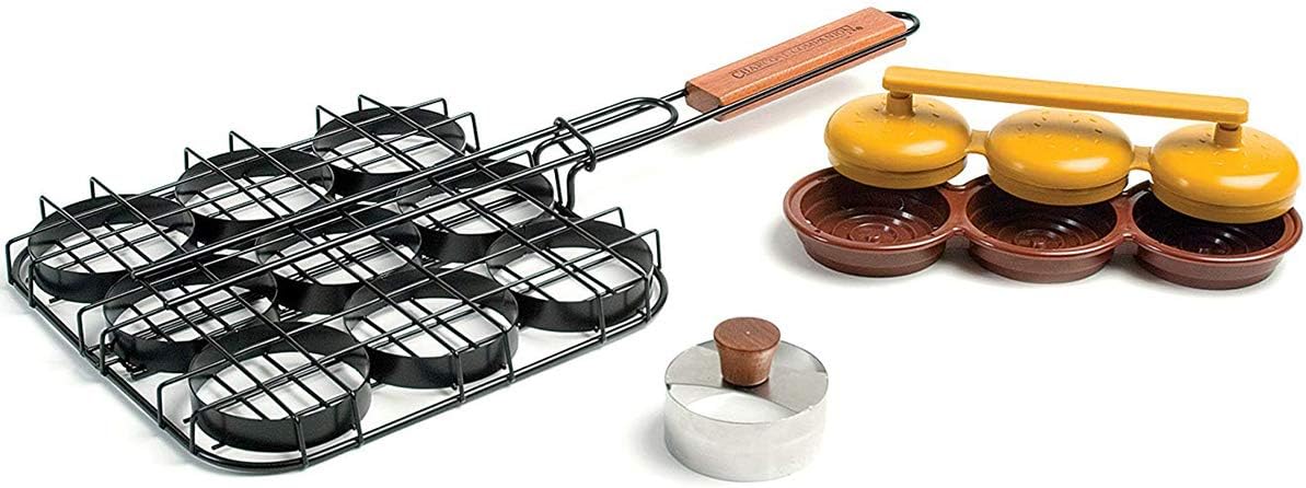 Charcoal Companion Mini Burger "Sliders" Grilling Set