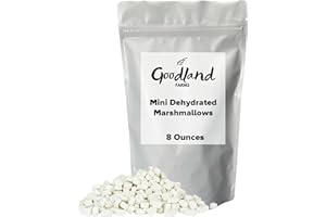 GOODLAND FARMS Vanilla Dehydrated Mini Marshmallow Bits, 8oz, Delicious Fresh White Marshmallows