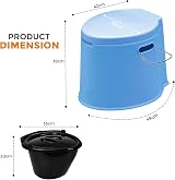 Denny International 6L Large Portable Toilet Potty Loo with Roll Holder view 5