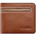 Genuine Leather Credit Card Wallets Coin Purse MInimalist Thin Wallets for Mens (Brown,Classic Version)