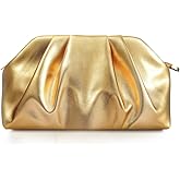 lovyoCoCo Clutch Purse for Women Soft Pleated PU Wedding Clutch, Elegant Evening Bag for Galas, Proms,Cocktail Parties