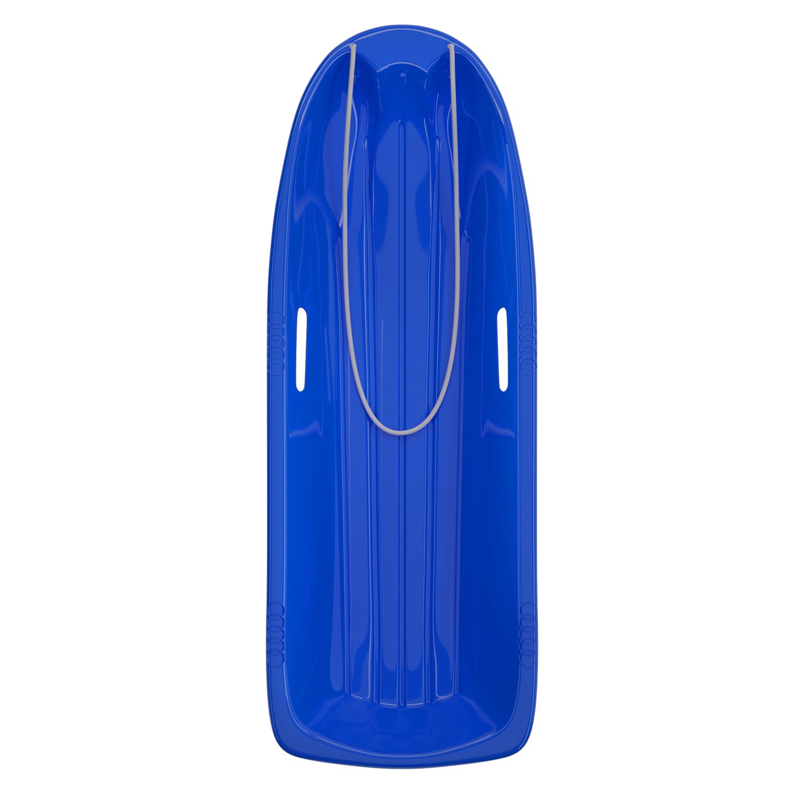 Photo 1 of AGPTEK 47 Inch Durable Downhill Sprinter Toboggan Snow Sled for Kids Boys Girls Adults with Built-in Handles and Pulling Rope(Deep Blue)