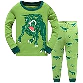 Popshion Boys Pajamas 100% Cotton Planet Pjs Toddler 2 Piece Sleepwear Kids Clothes Set Size 3t -10t