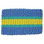 Lobster Rope Door Mats, Handwoven Nautical Rope Outdoor Reversible Entrance Mats (24 x 36, Blue, Green, Yellow)