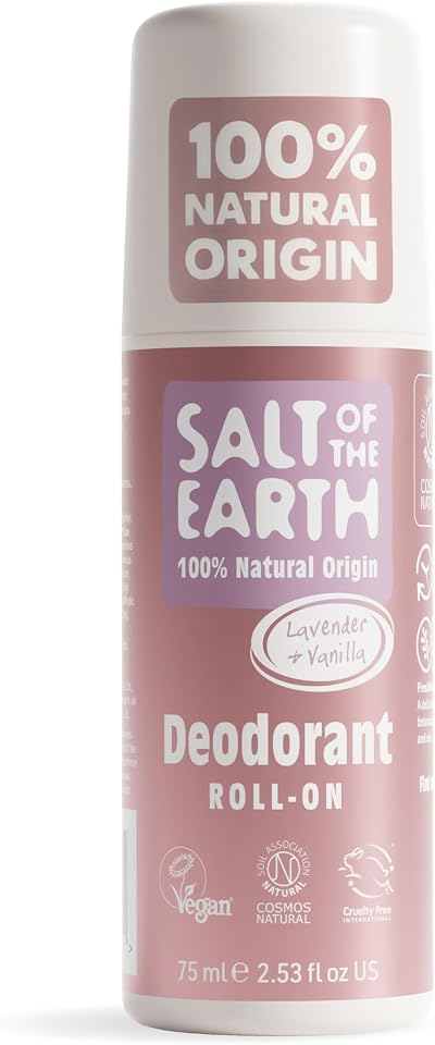 Salt Of The Earth Natural Deodorant Roll On Lavender Vanilla 75ml UK
