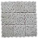 Stone Center Online Travertine Mix Emperador Dark Marble River Rocks Pebble Stone Mosaic Tile Tumbled Kitchen Bath Wall Floor Backsplash Shower (1 Sheet)