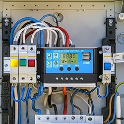Anern 30A PWM Solar Charge Controller, 12V 24V
