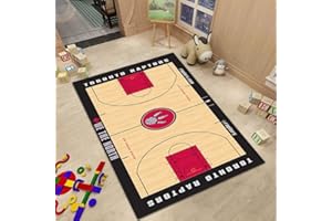 PBCBYUEUV Raptors Basketball Team's Home Floor Pattern Square Carpet. Suitable for Living Room, Cloakroom and Other Scenes. N
