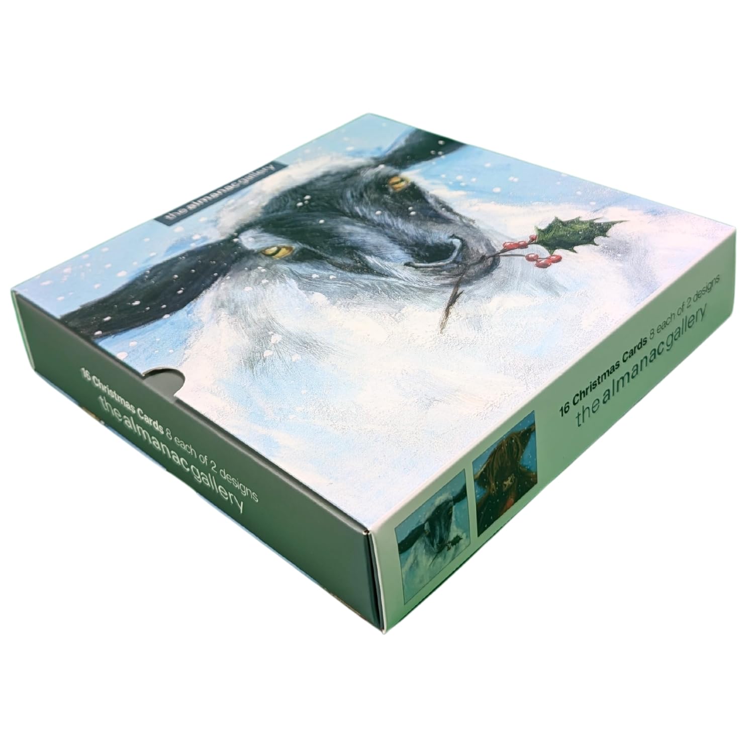 The Almanac Gallery Box of 16 Christmas Cards - Happy Christmas To Ewe - 16 Cards, 8 Each of 2 Stunning Designs