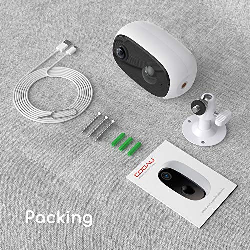 Security Camera Outdoor, COOAU Wireless Rechargeable Battery Powered
