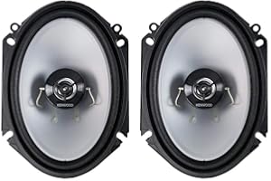 Kenwood KFCâ€‘C6866S 6X8 2â€‘Way 250 Watt Car Stereo Speakers - Pair, Black