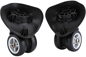 Luggage Swivel Wheels Universal Suitcase Spare Wheel PVC Luggage Wheels 1 Pair Black Replacement Spinner Wheels Silent Wear P