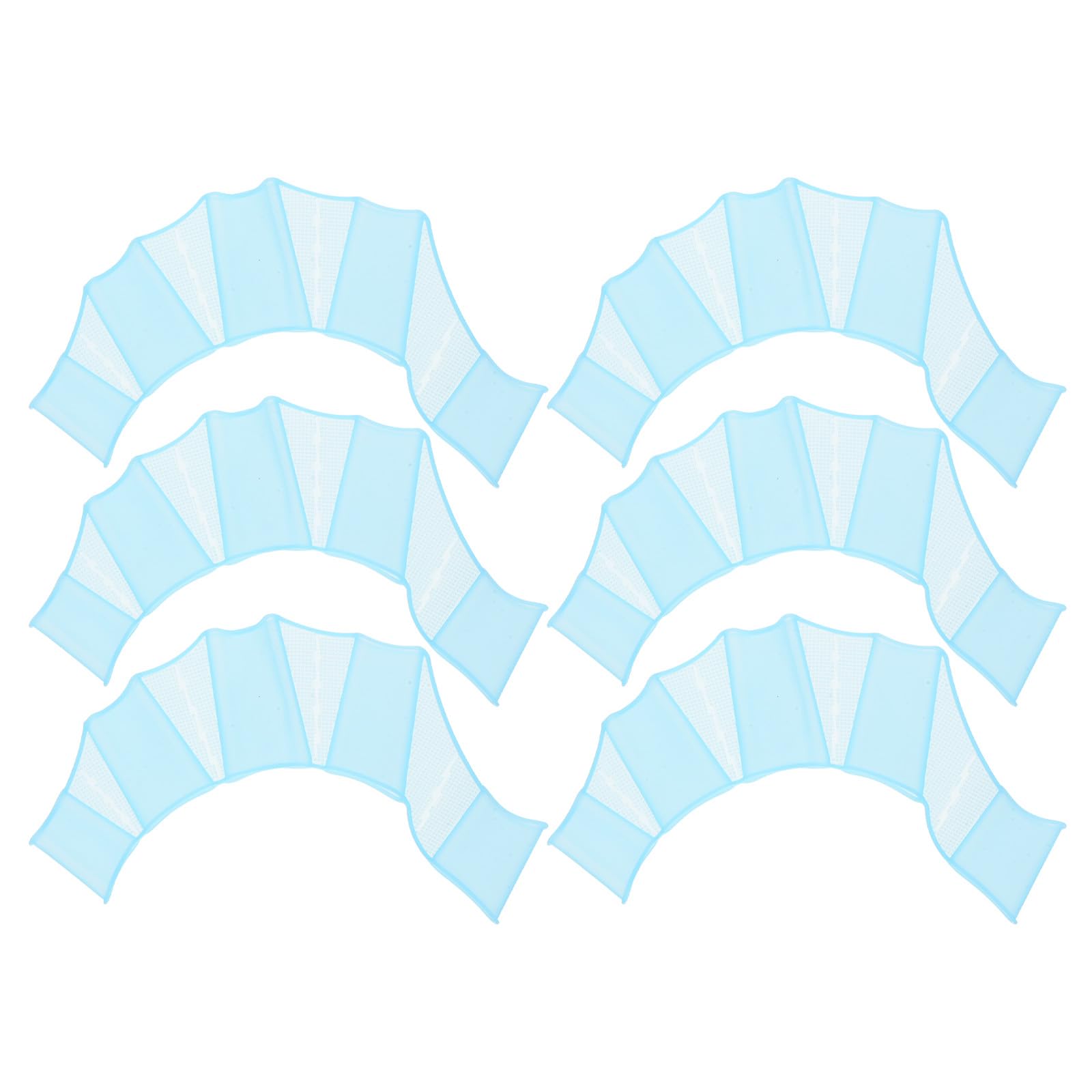 PATIKIL Silicone Swimming Gloves, 1 Pair Webbed Swim Gloves Finger Frog Type Water Resistance Gear Paddle Fins for Aquatic Training, Blue, M