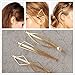 NYKKOLA Minimalist Dainty Pearl Marquise Triangle Rhombus Infinity Gold Geometric Hairpin Hair Clip Clamps Accessories Barrettes Bobby Pin Statement Ornament Women's Headwear Styling Jewelry