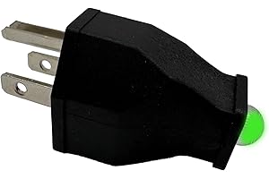 BAD WOLF American Made Neutral Ground Bonding Plug with Status Light for use on Floating Ground Portable Generators, RV, Camper, Surge Protector, Inverter and More