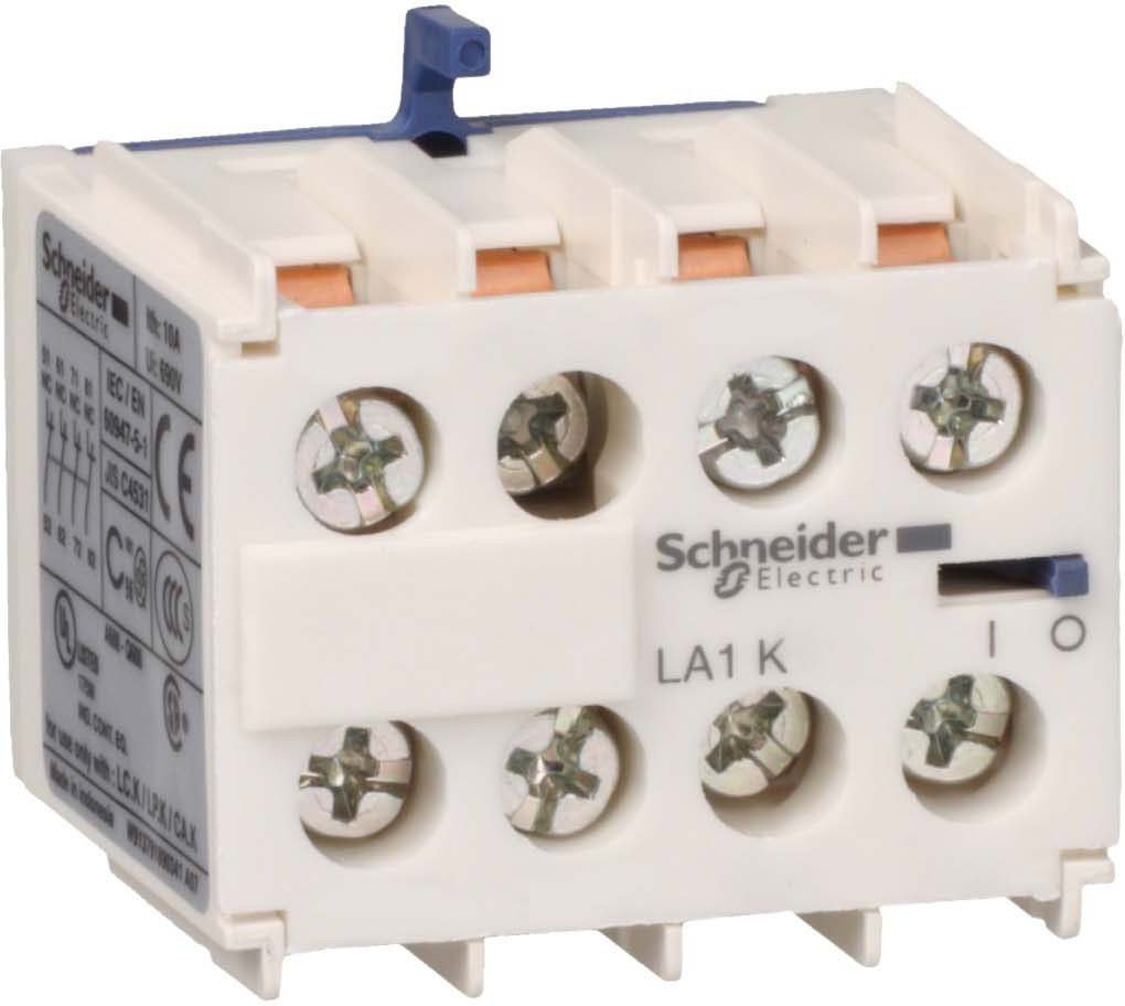 Schneider Electric, TeSys K - Auxiliary contact block - 4 NC - screw-clamps terminals, LA1KN04