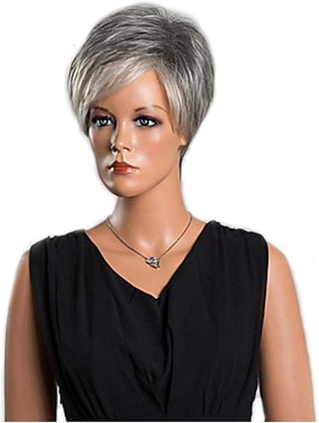 Amazon Co Jp ウィッグの派手なドレスのかつら幸せな女性の灰色の白い背中の合成毛のかつら短い巻き巻き巻きのかつら ヘッドバンドウィッグ人工毛 Jiameimei Color Silver Gray Size 8inches ホーム キッチン