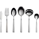Oneida Easton 6-Piece Silverware Serving Set, Flatware | silver, dishwasher safe | heavy duty, cutlery set for kitchen and dining, serving utensil set, wedding silverware