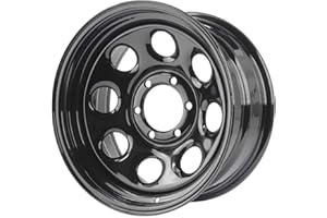 JEGS Baja-8 Steel Wheel | 17” x 8” | 6 x 5.5” Wheel Bolt Pattern Spacing | -12 mm Offset | 4” Backspacing | Black Powder Coat | Optional Center Cap Available Separately